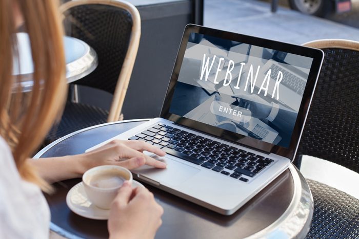 webinar online, internet education concept